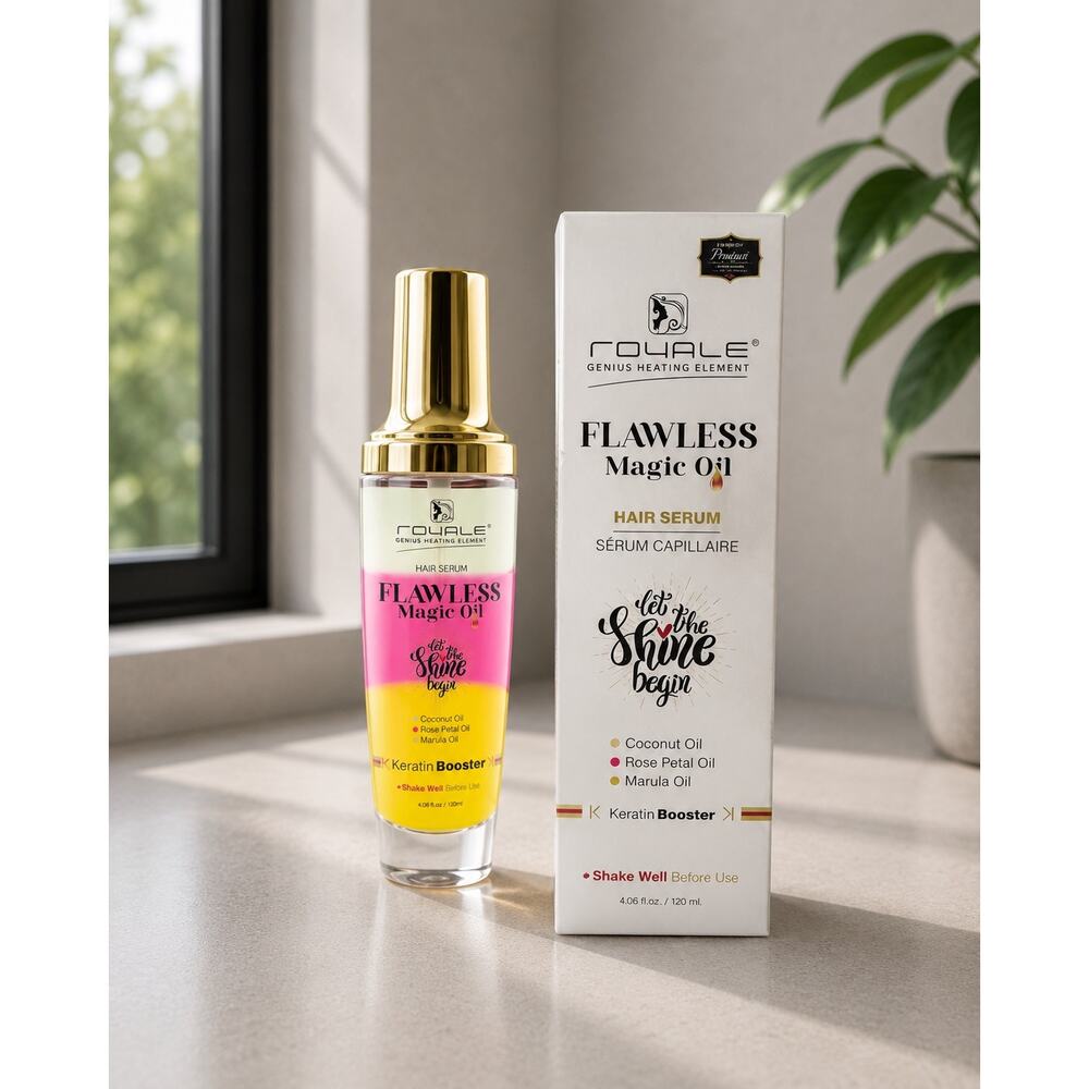 $250 Royale Flawless Magic Oil Hair Serum 120ml New Sealed Keratin Booster